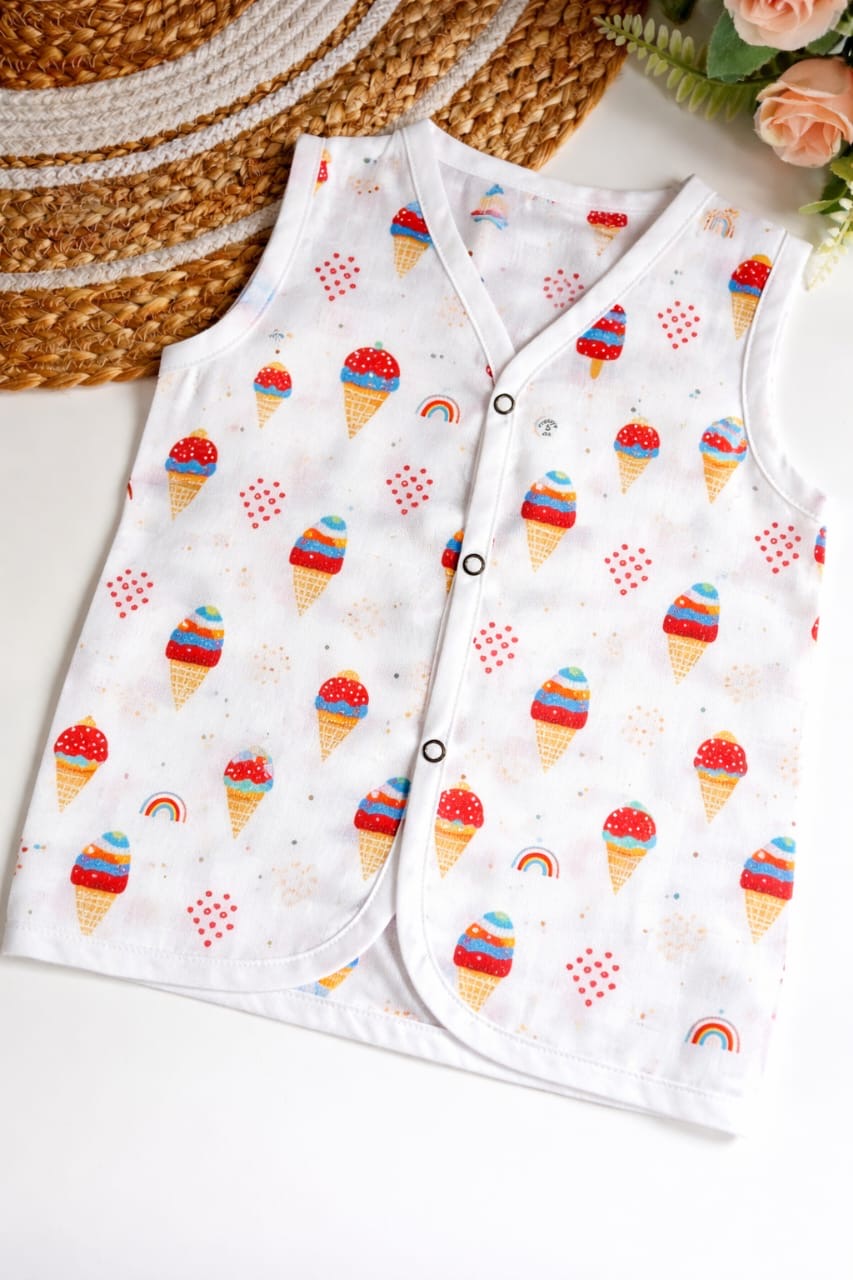 Muslin Button Jablas - Popsicle