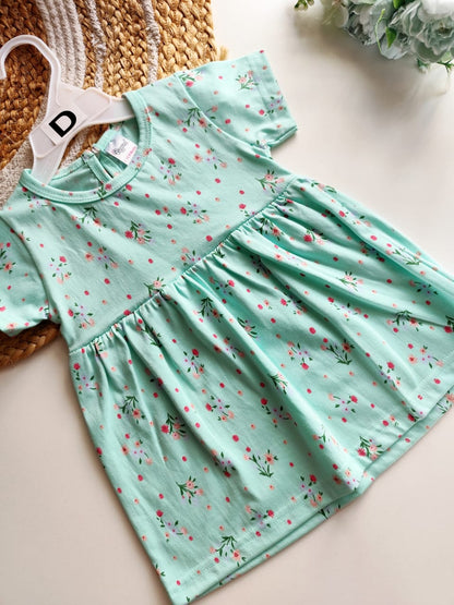 Ice Green Floral Frock