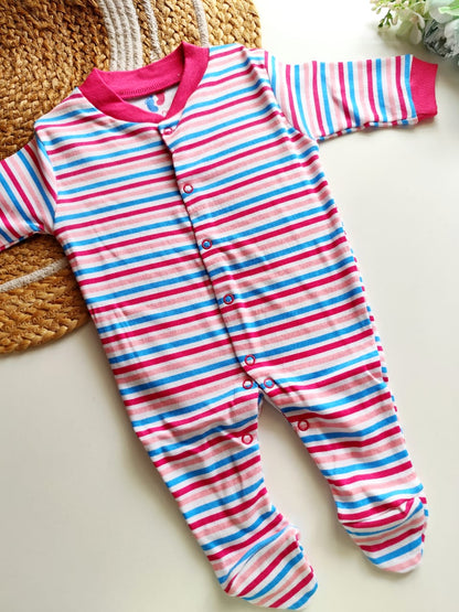 Jumpsuit - Pink and Blue Stripes