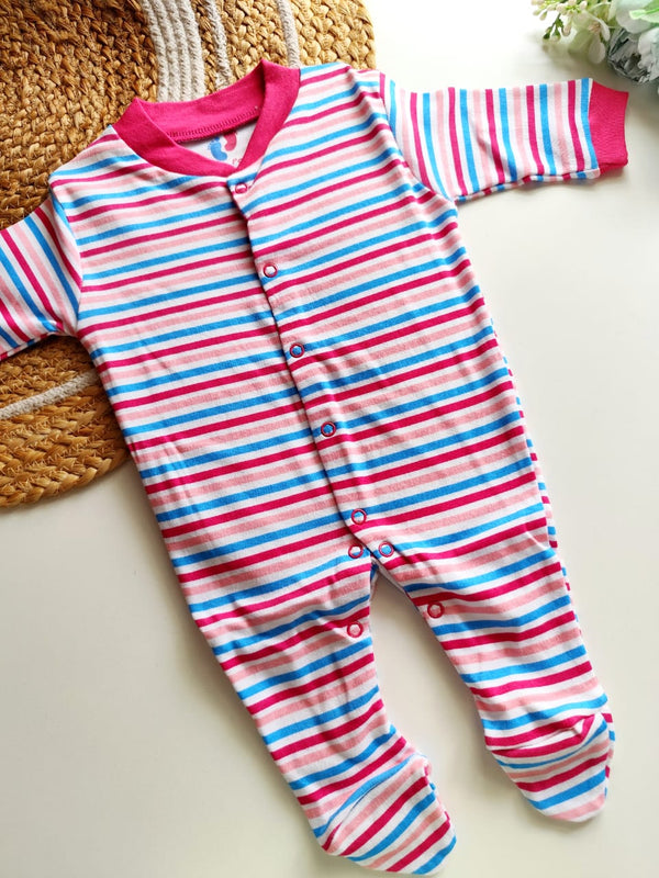 Jumpsuit - Pink and Blue Stripes