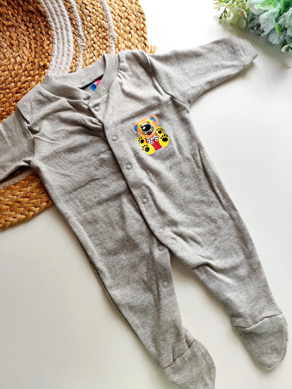 Jumpsuit - Grey Teddy Bear
