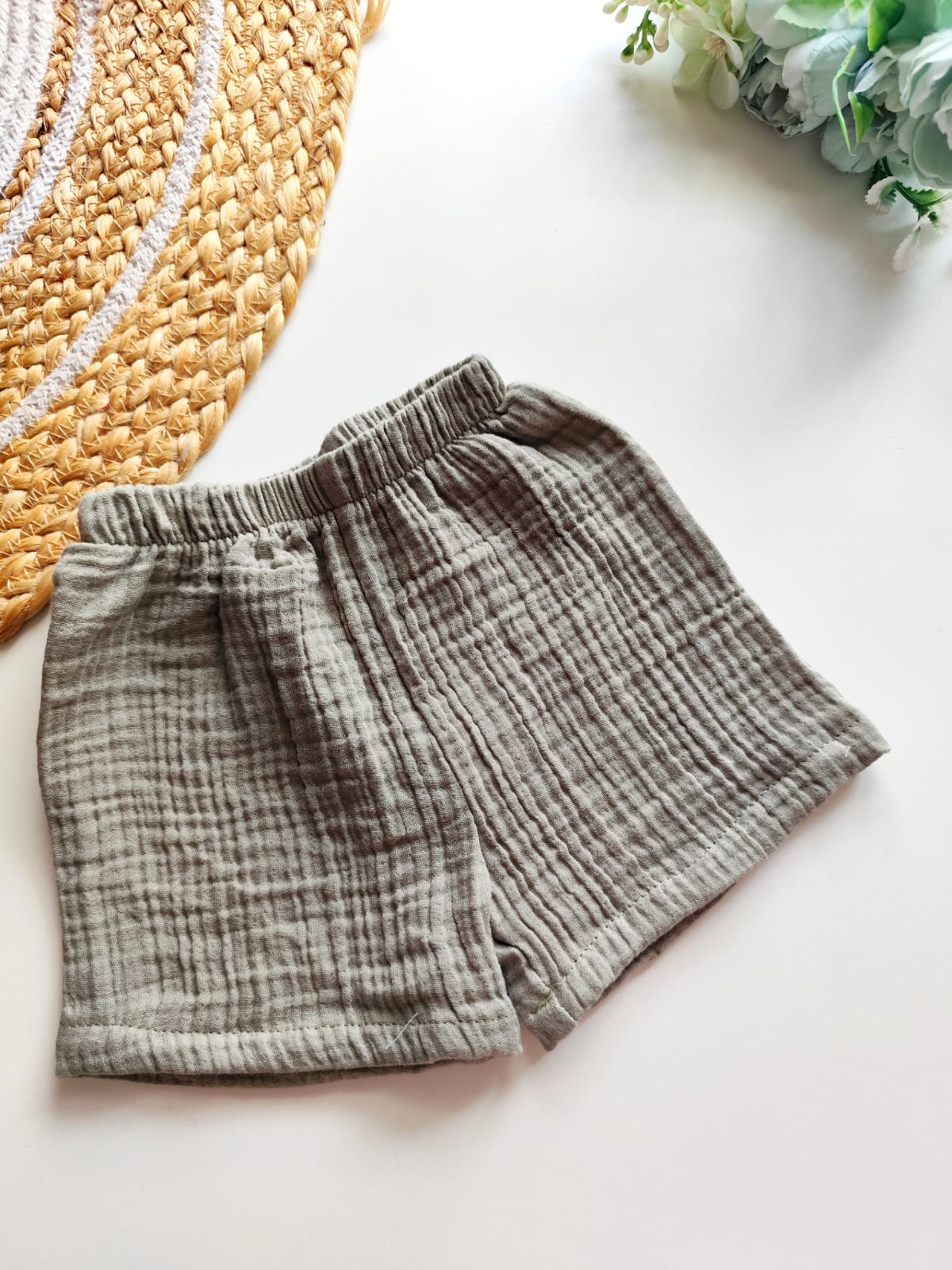 Muslin Trousers - Sage Green