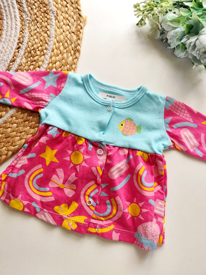 Pack of 3 Full Sleeved Frocks (Random Prints)