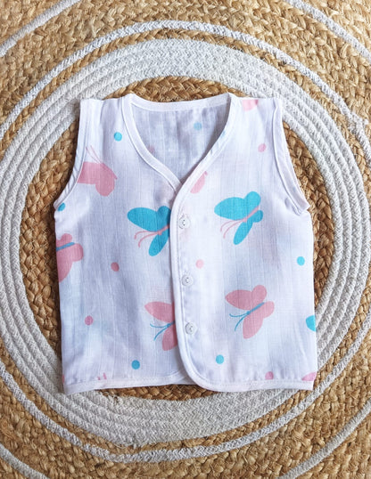 Muslin Jabla - Butterfly Print