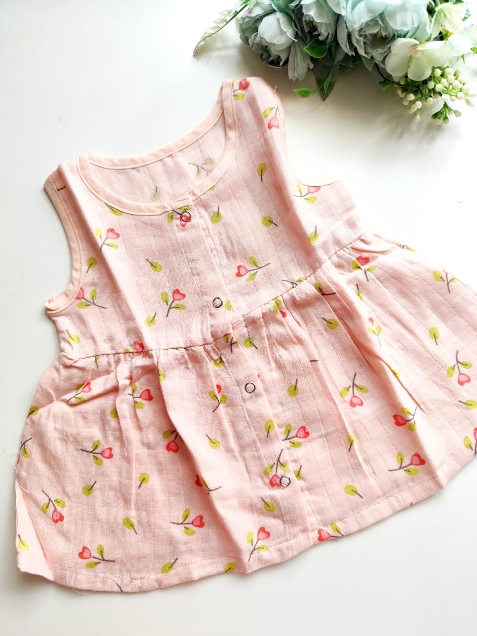 Muslin Frock - Pink Floral