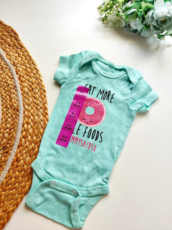 Onesies - Mint Green Donut Print