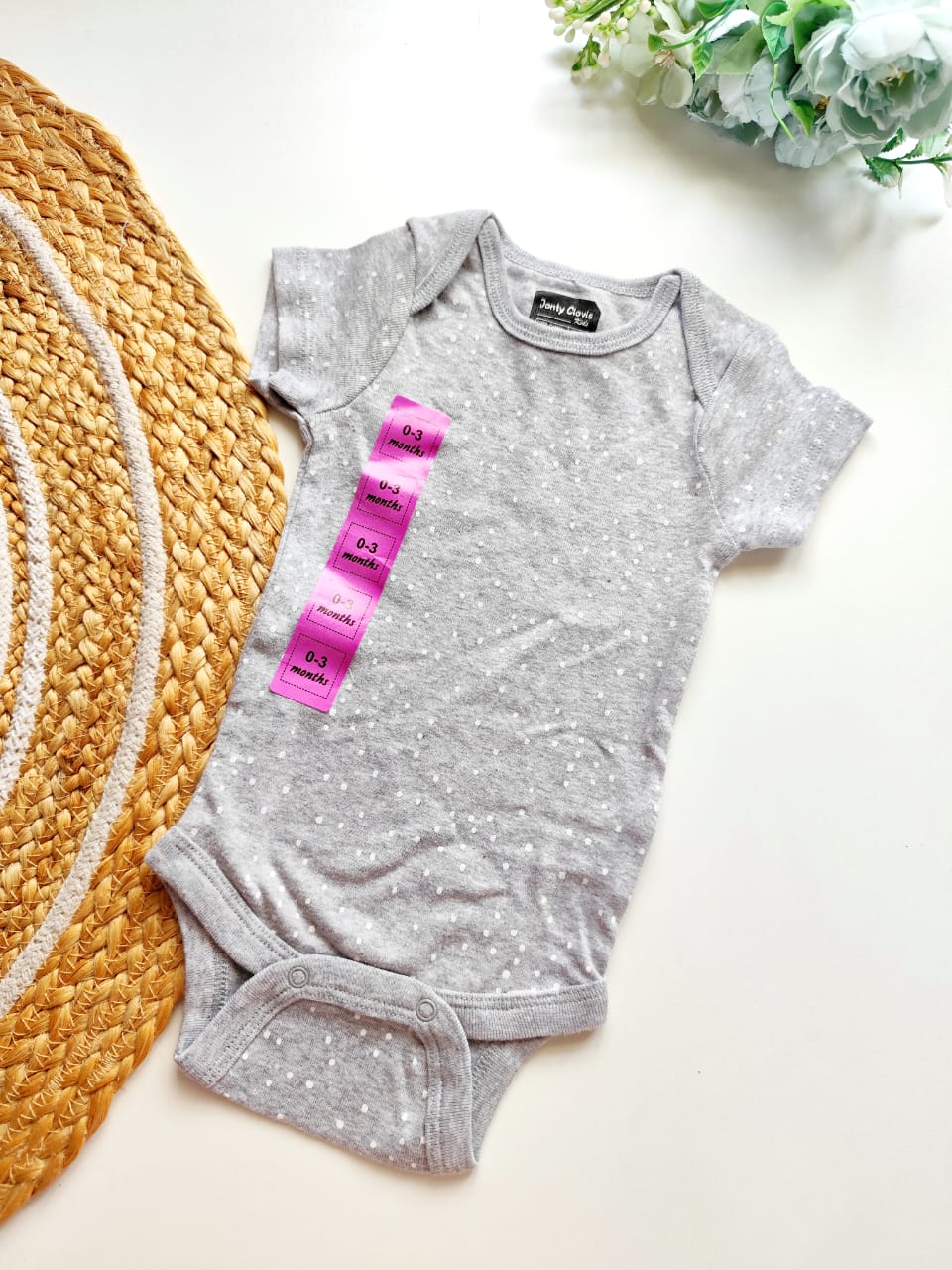 Onesies - Grey Polka Dot