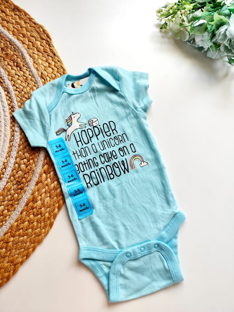 Onesies - Blue Unicorn Rainbow Cake