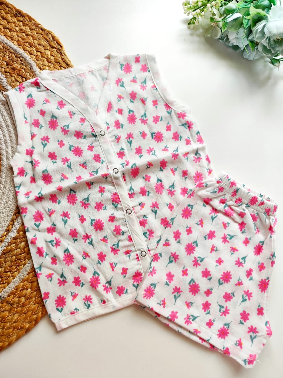 Muslin Co Ord - Pink Blossoms