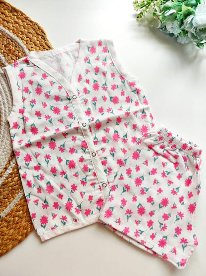 Muslin Co Ord - Pink Blossoms