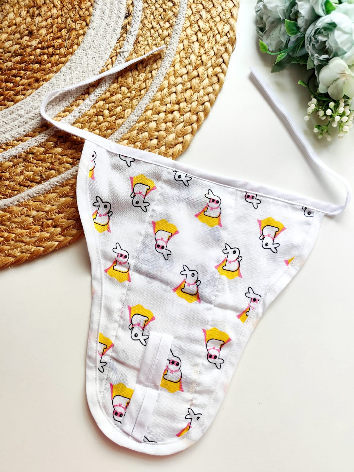 Muslin 3 Layered Nappies - Superbottoms Bunny