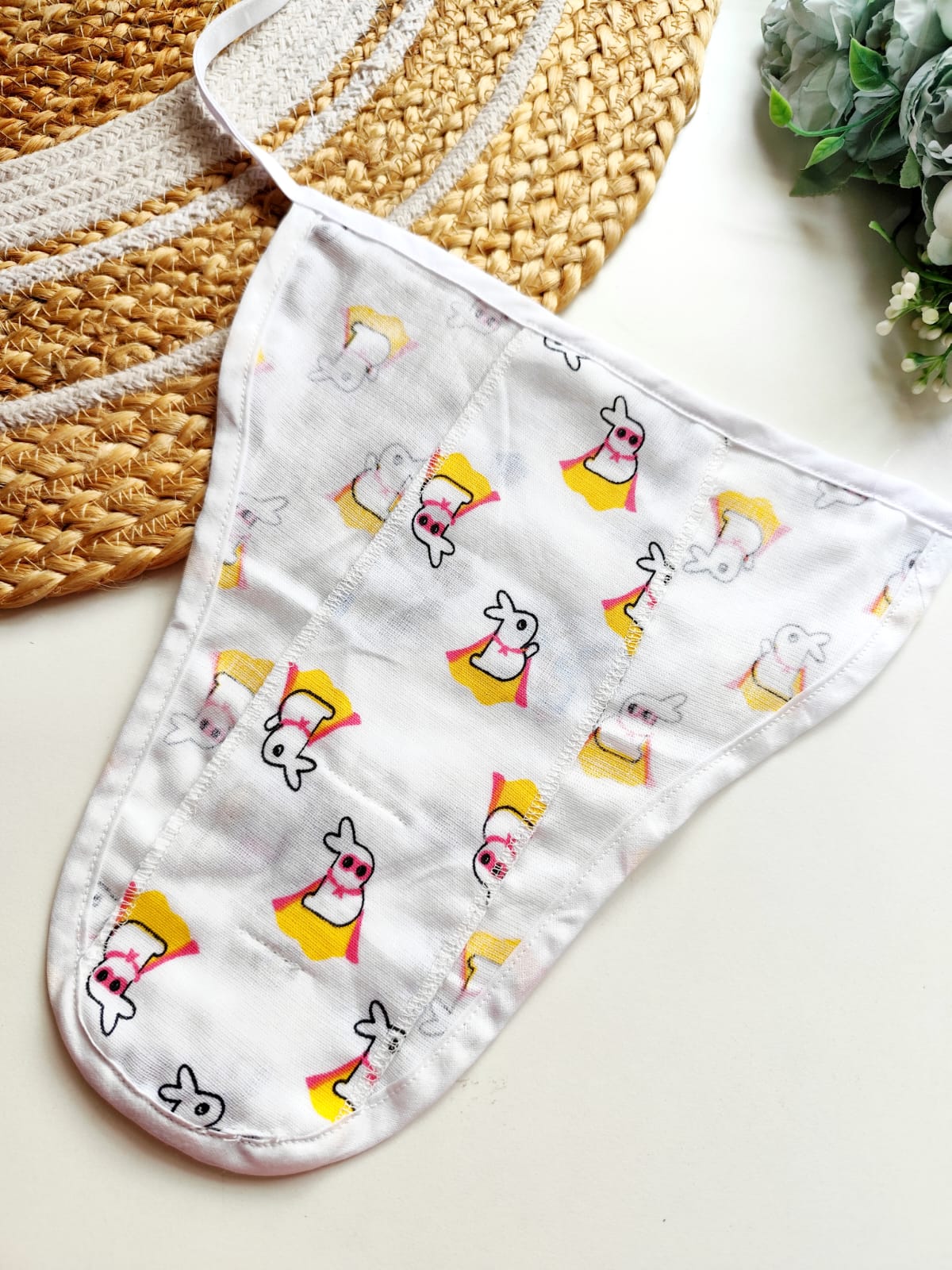 Muslin 3 Layered Nappies - Superbottoms Bunny