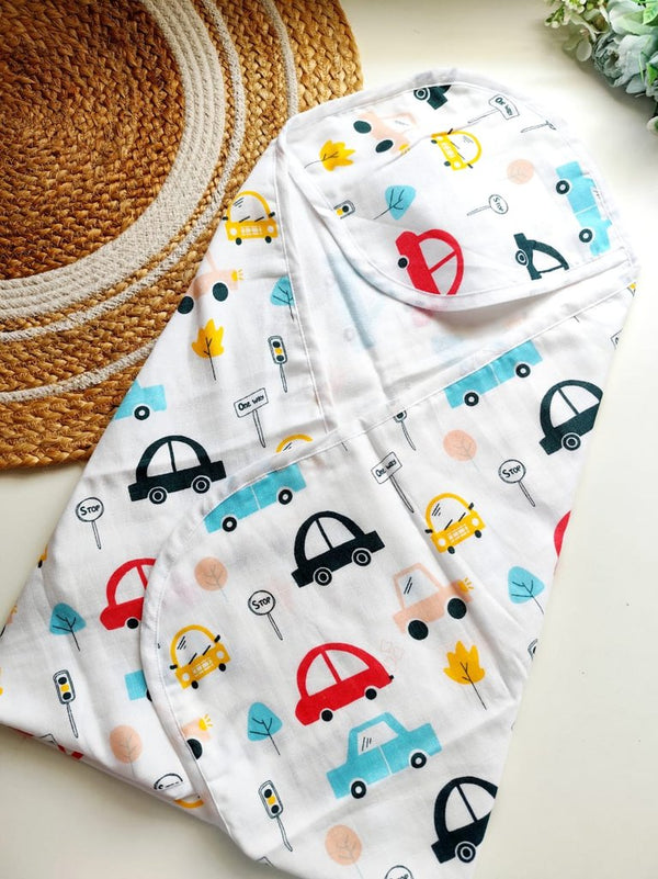 Muslin Hooded Towels - Traffic Jam