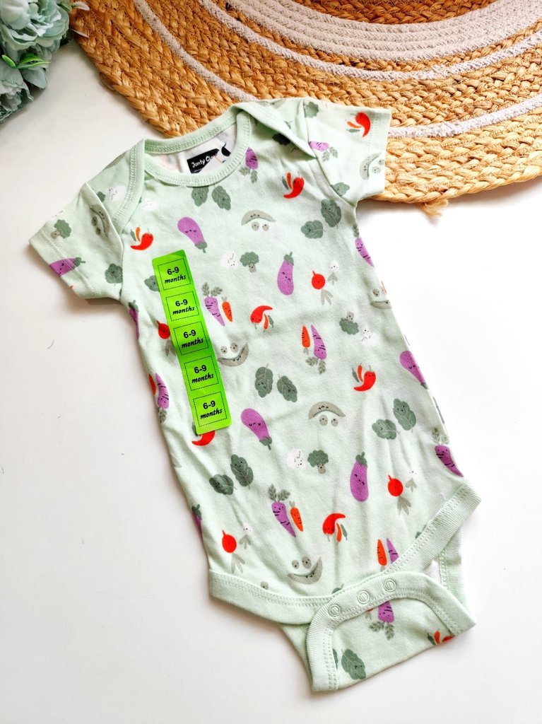 Onesies - Light Green Vegetable Print