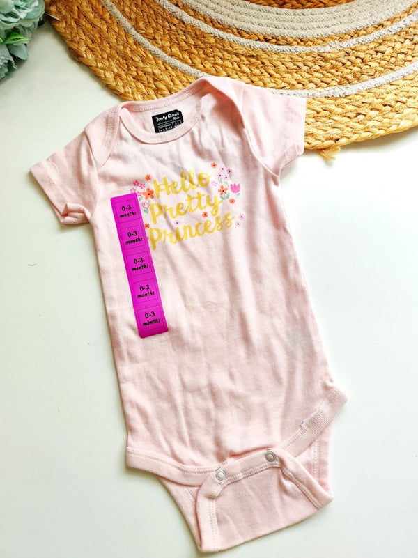 Onesies - Pink Hello Pretty Princess Floral