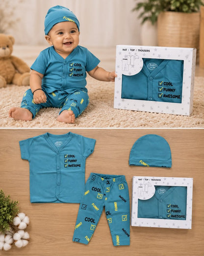 Teal Blue 'Cool, Funny, Awesome'