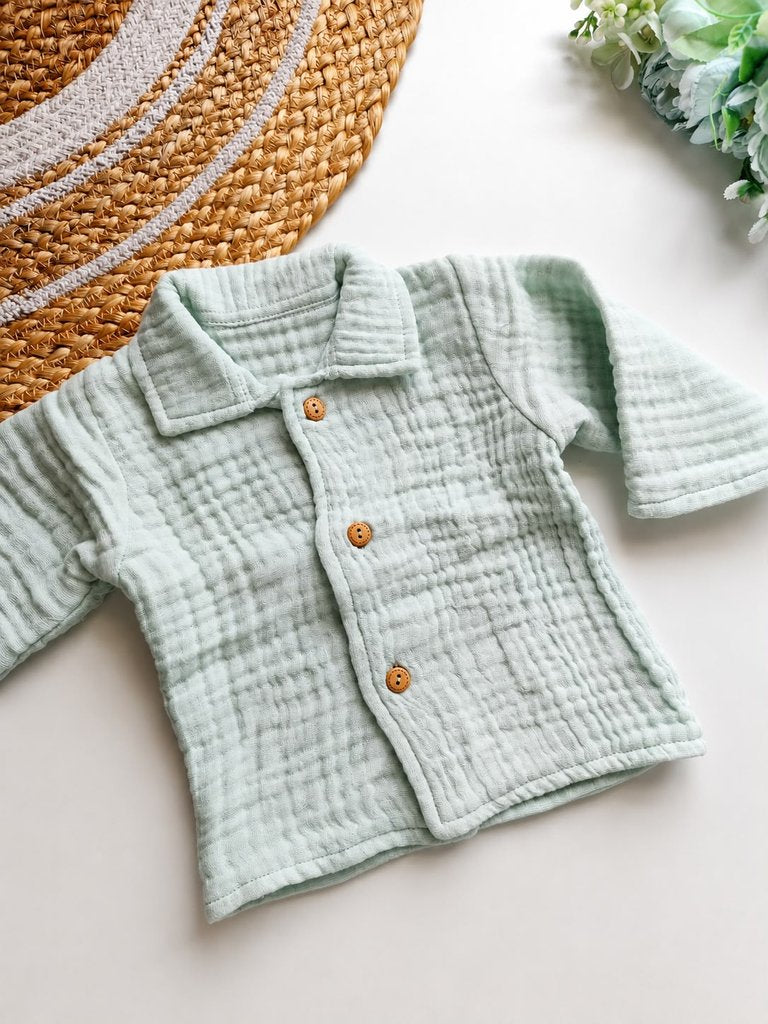 Muslin 4 Layered Sweater - Mint Green