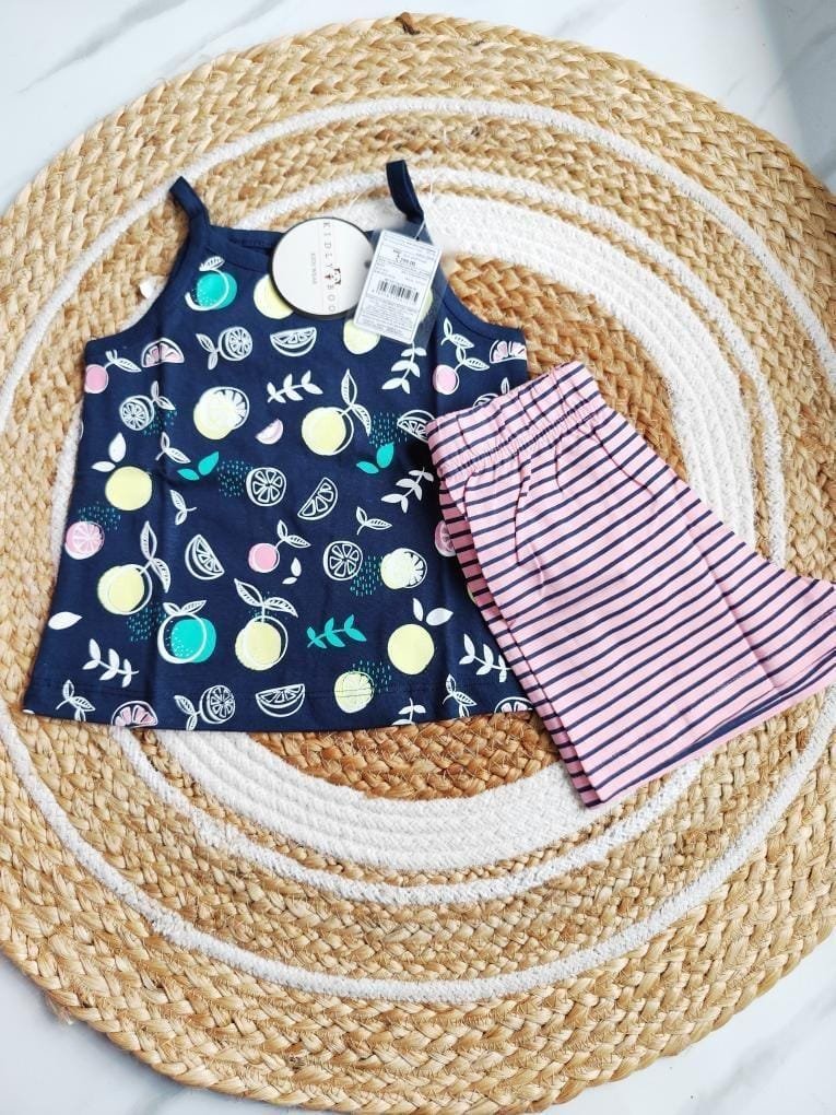 Girls Navy Blue Top &amp; Bottom Set image 0