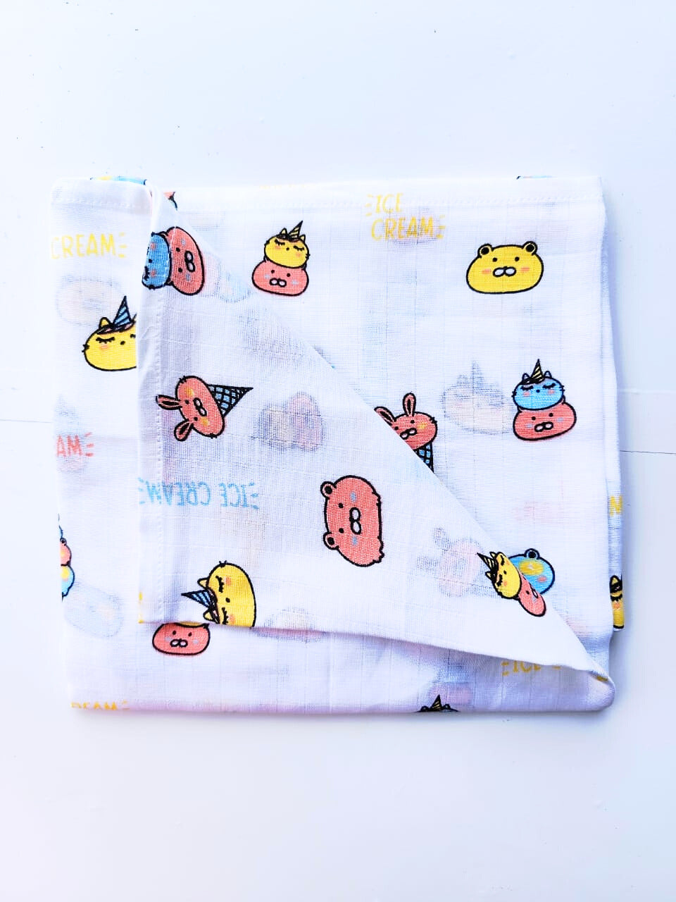 Muslin Bath Towels - Icecream Print (70*145 cm) image 1