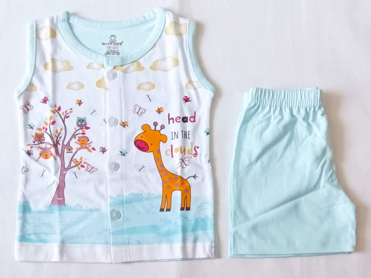 Cotton Jabla with Trouser Set - Giraffe Print image 0