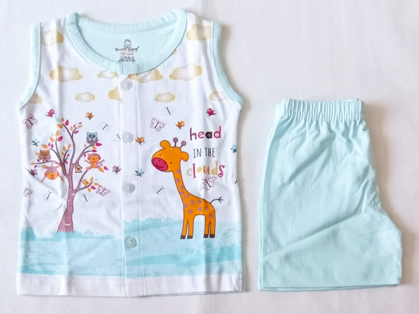 Cotton Jabla with Trouser Set - Giraffe Print image 0