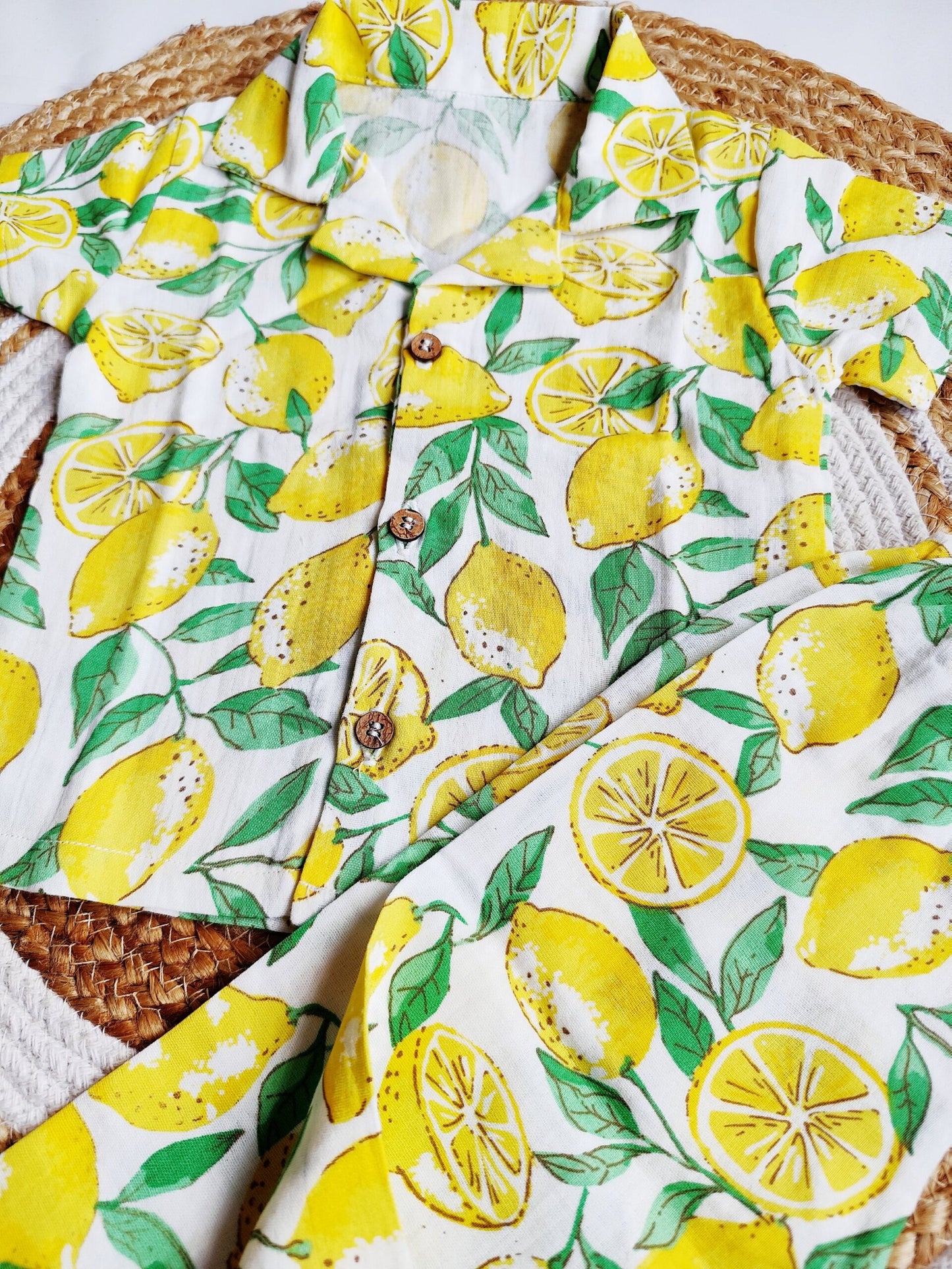 Exclusive Muslin Night Suit - Lemon Print image 1