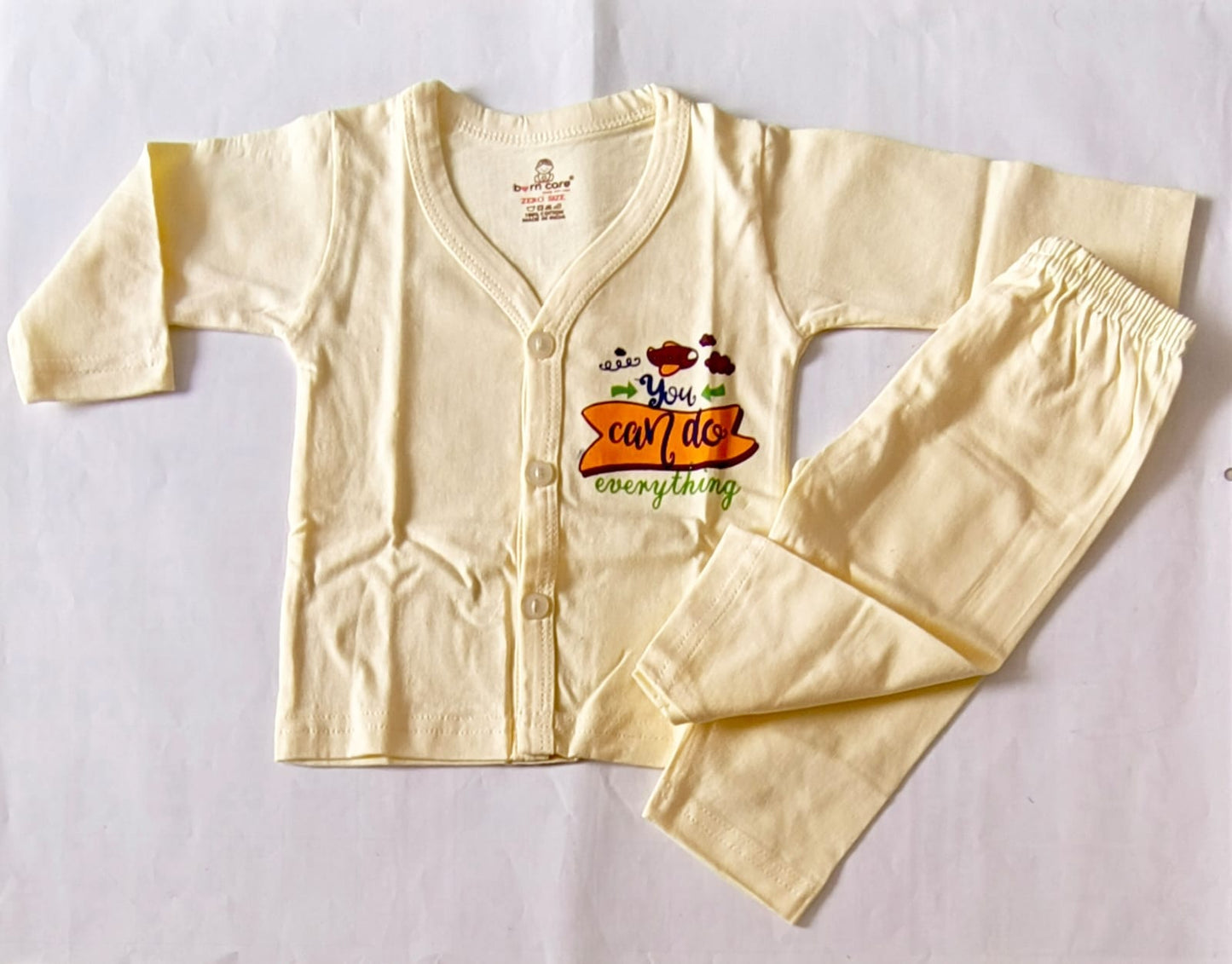 Unisex Cotton Night Suit - You Can Do Anything Print image 4