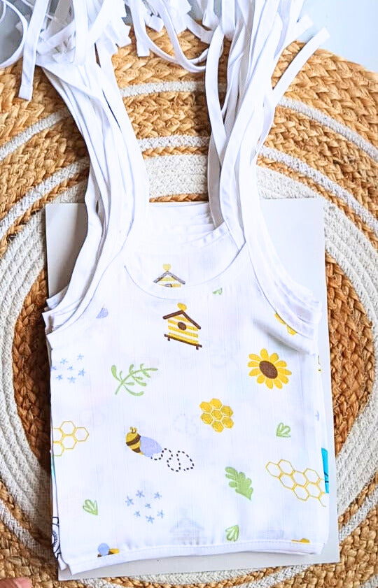 Muslin Knot Jablas (0 - 3 Months) - Honey Comb Print image