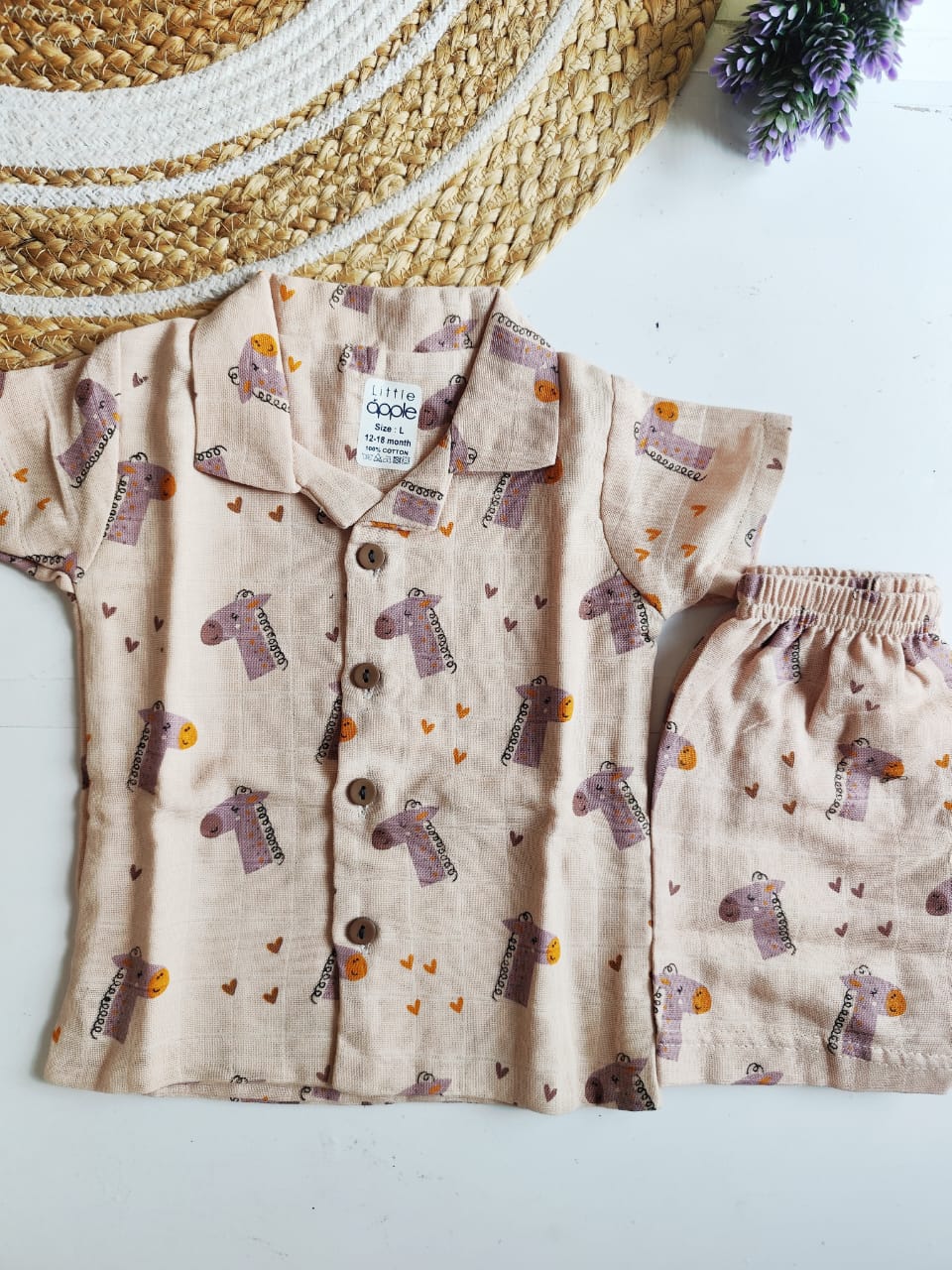 Unicorn Print Muslin Co Ord Set image 0