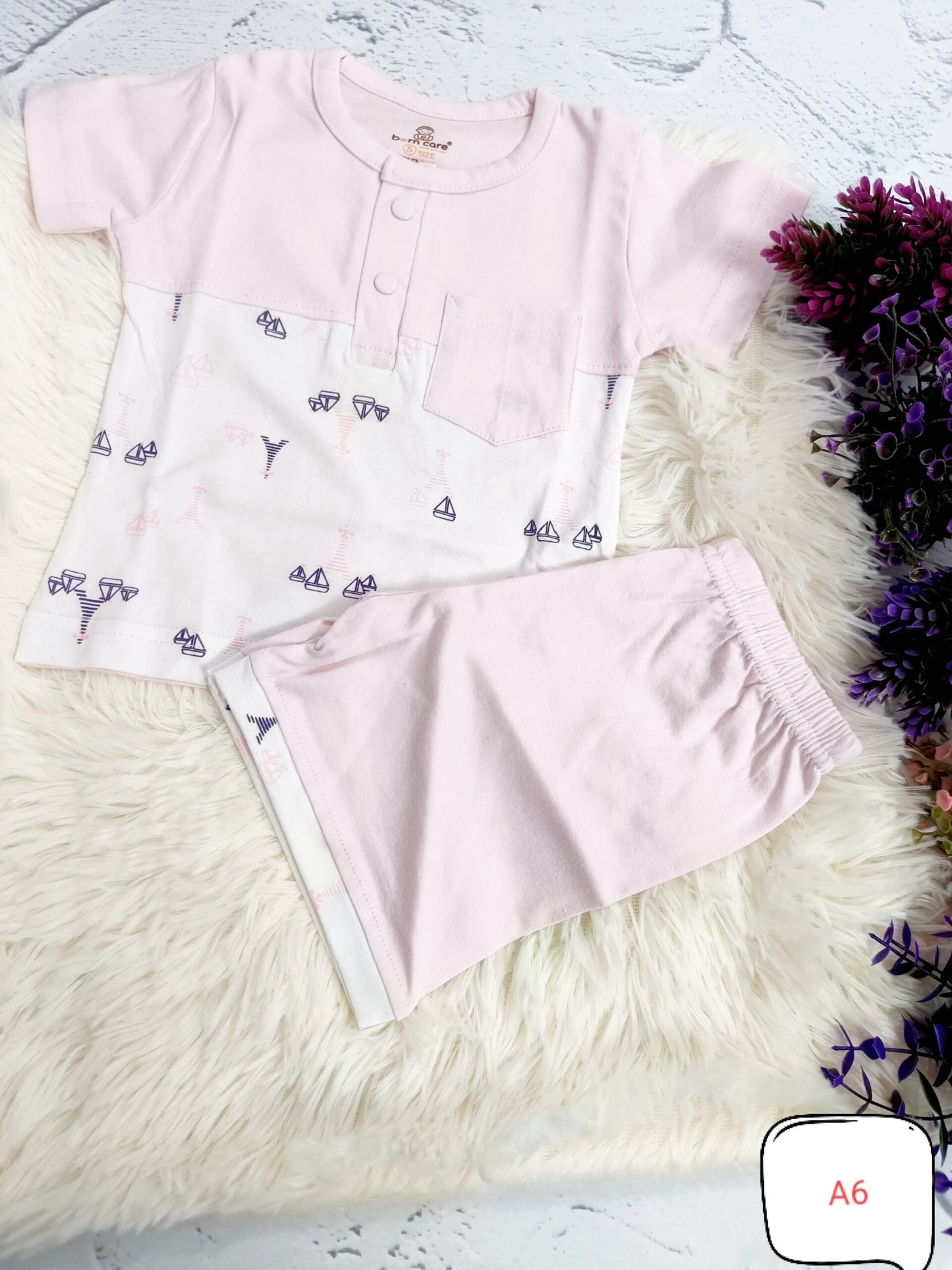 T Shirt with Trouser Set - Boat Print image 2