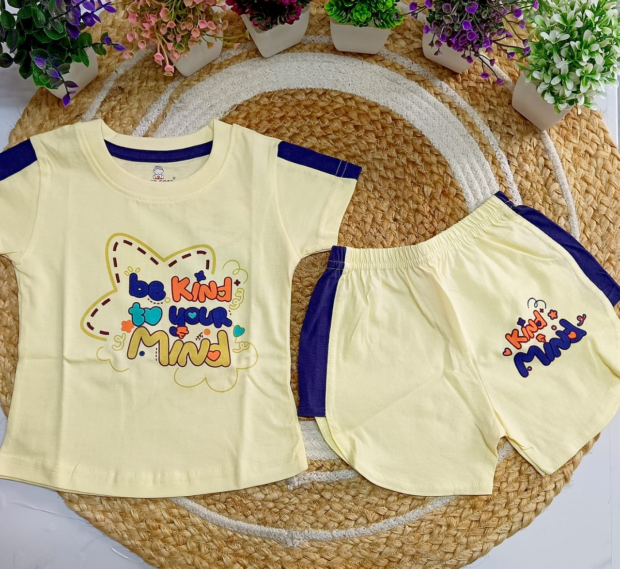 T Shirt with Trouser Set - Be Kind to your Mind Print image 2