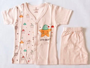 Unisex Cotton T-Shirt Trouser Set - Star Good Night Print