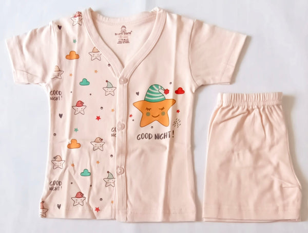 Unisex Cotton T-Shirt Trouser Set - Star Good Night Print