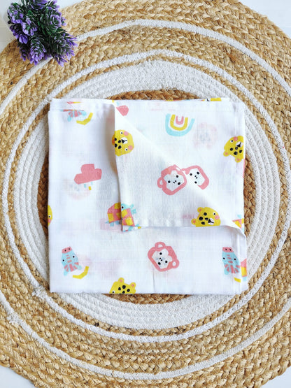 Muslin Swaddle - Monkey Print image 0