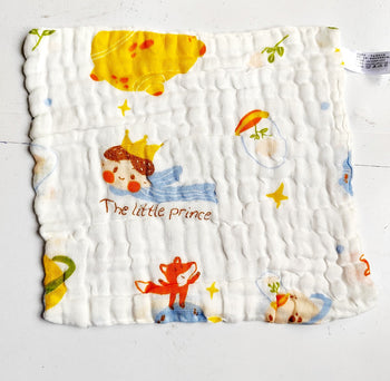 Crinkled Muslin Wipes - 6 Layered (Random prints)