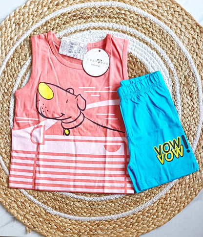 Boys Dog Print Top & Bottom Set image 0