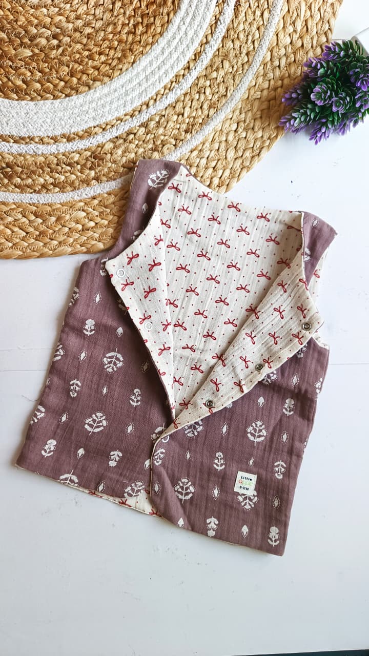 Reversible Muslin Jabla (Open to Check Print Variations) image 12