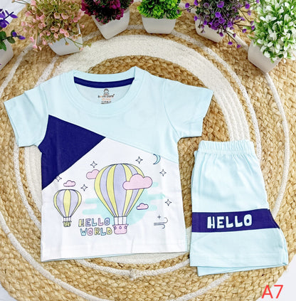 T Shirt with Trouser Set - Hot Air Balloon Print image 0