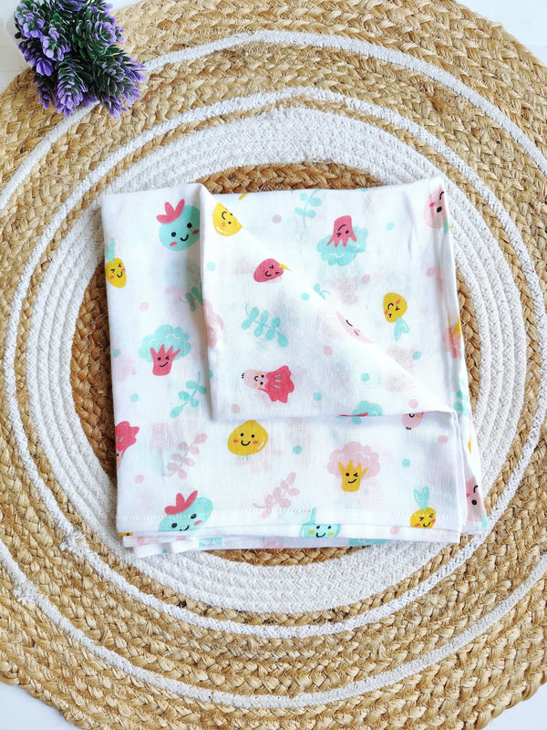 Muslin Swaddle - Vegetable Print