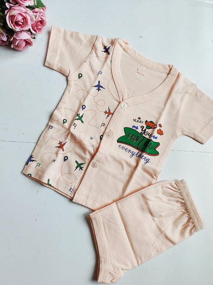 Unisex Cotton Top &amp; Bottom  Set - You can do Everything Print (0 - 3 Months) image 2