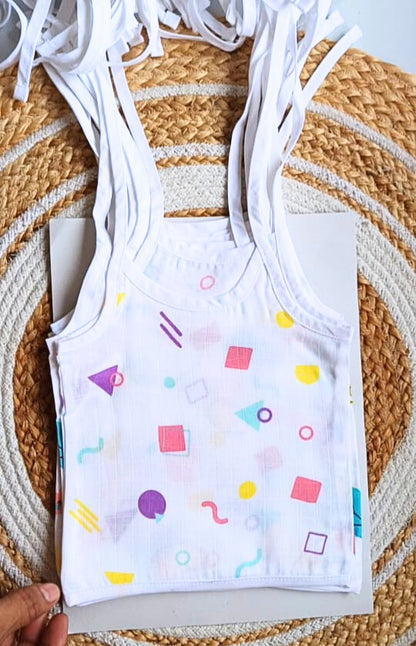 Muslin Knot Jablas (0 - 3 Months) - Geo Shapes Print image