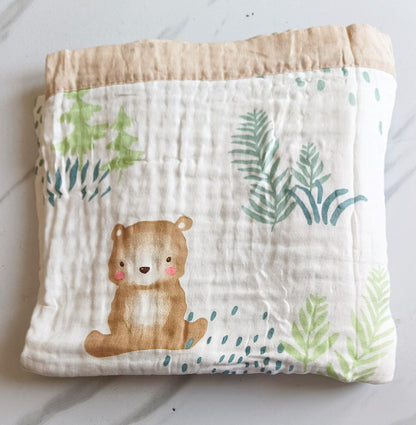 White Muslin Crinkled 6 Layered Blankets (110*110 cm) image 10