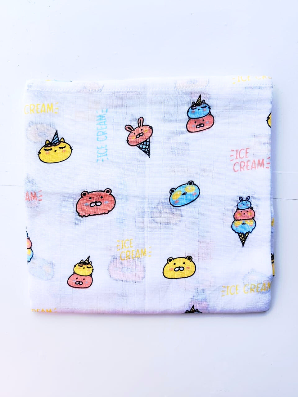 Muslin Bath Towels - Icecream Print (70*145 cm) image 0