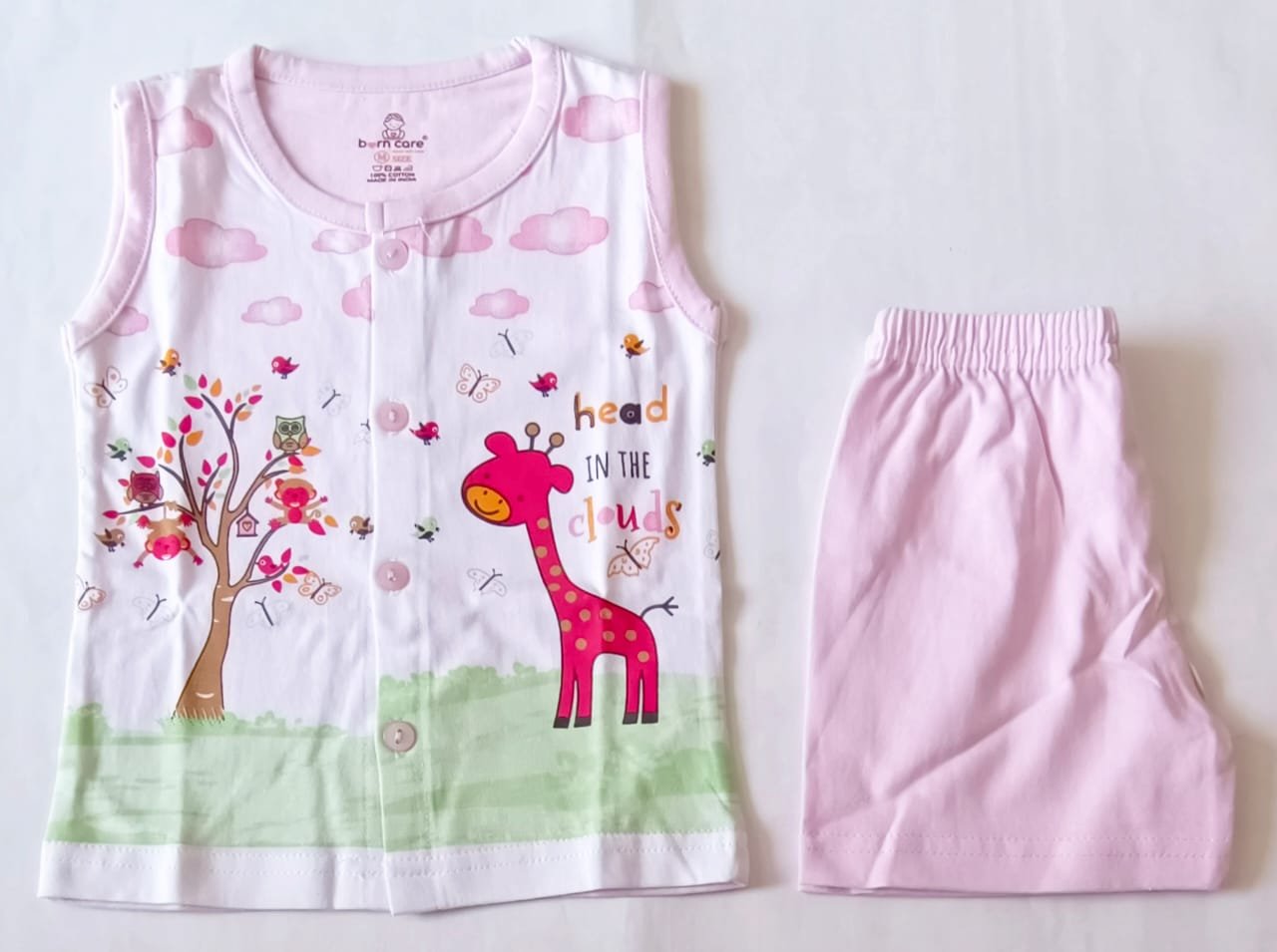 Cotton Jabla with Trouser Set - Giraffe Print image 2