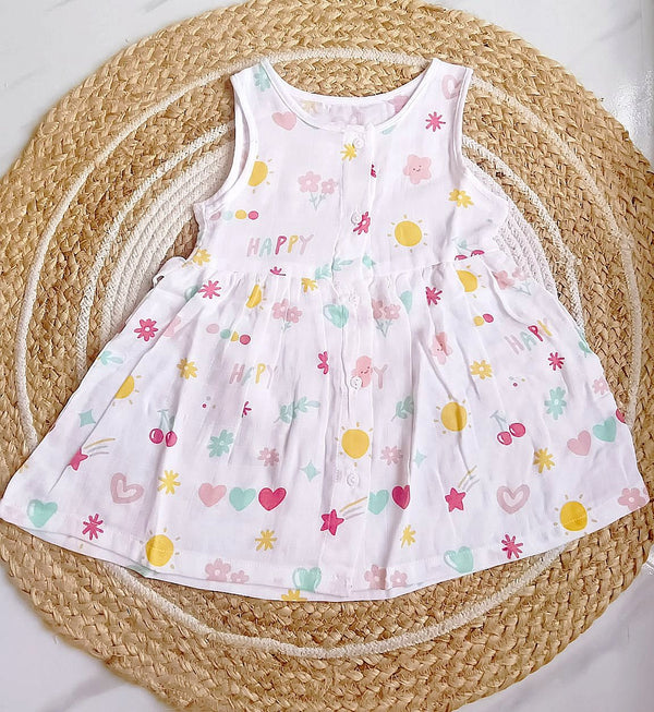 Muslin Button Frocks