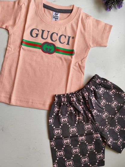 Gucci Print Top &amp; Bottom Set - Pink image 0