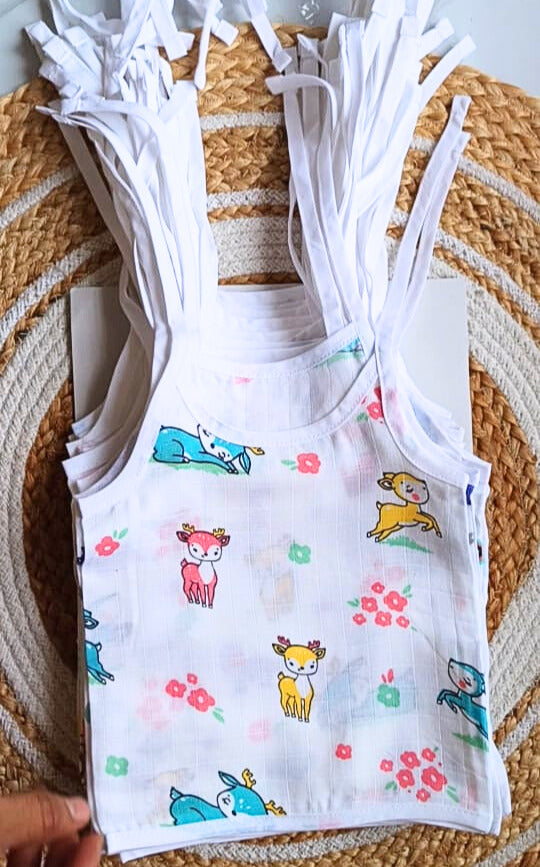 Muslin Knot Jablas (0 - 3 Months) - Deer Print image
