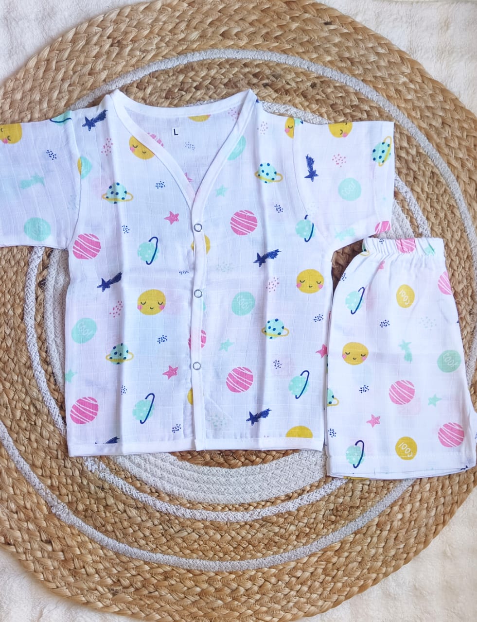 Muslin Co ord Set - Space Print image 0