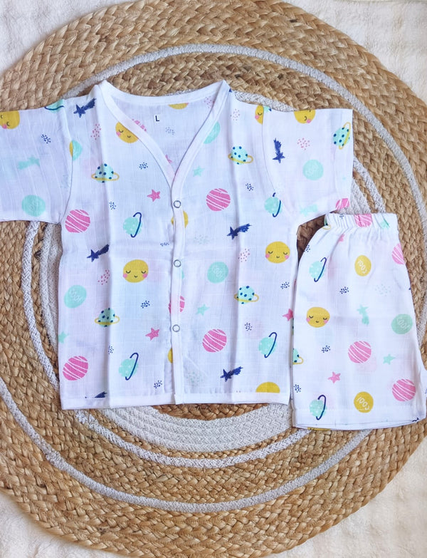 Muslin Co ord Set - Space Print