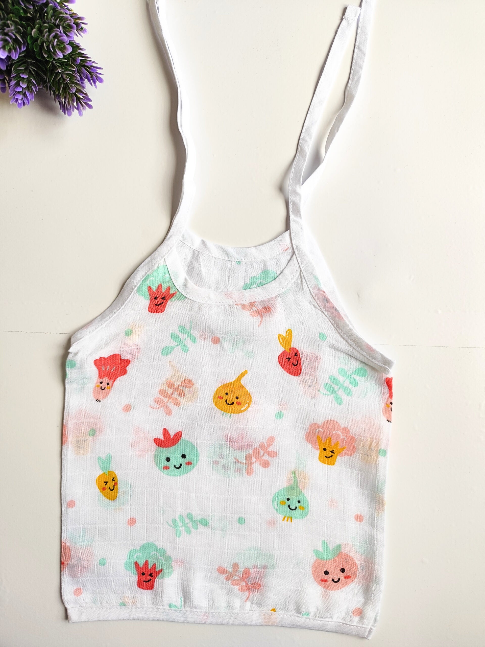 Muslin Knot Jablas (3 - 6 Months) - Vegetable Print image